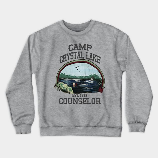 Camp Crystal Lake Counselor Crewneck Sweatshirt by CreatingChaos